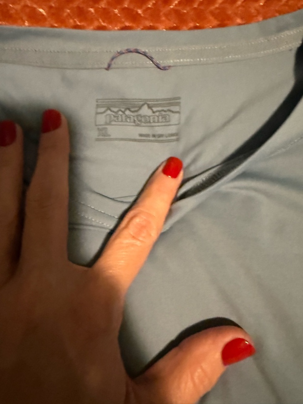 Patagonia Men's Long-Sleeve Performance Shirt - Light Blue Size XL - Picture 2 of 5